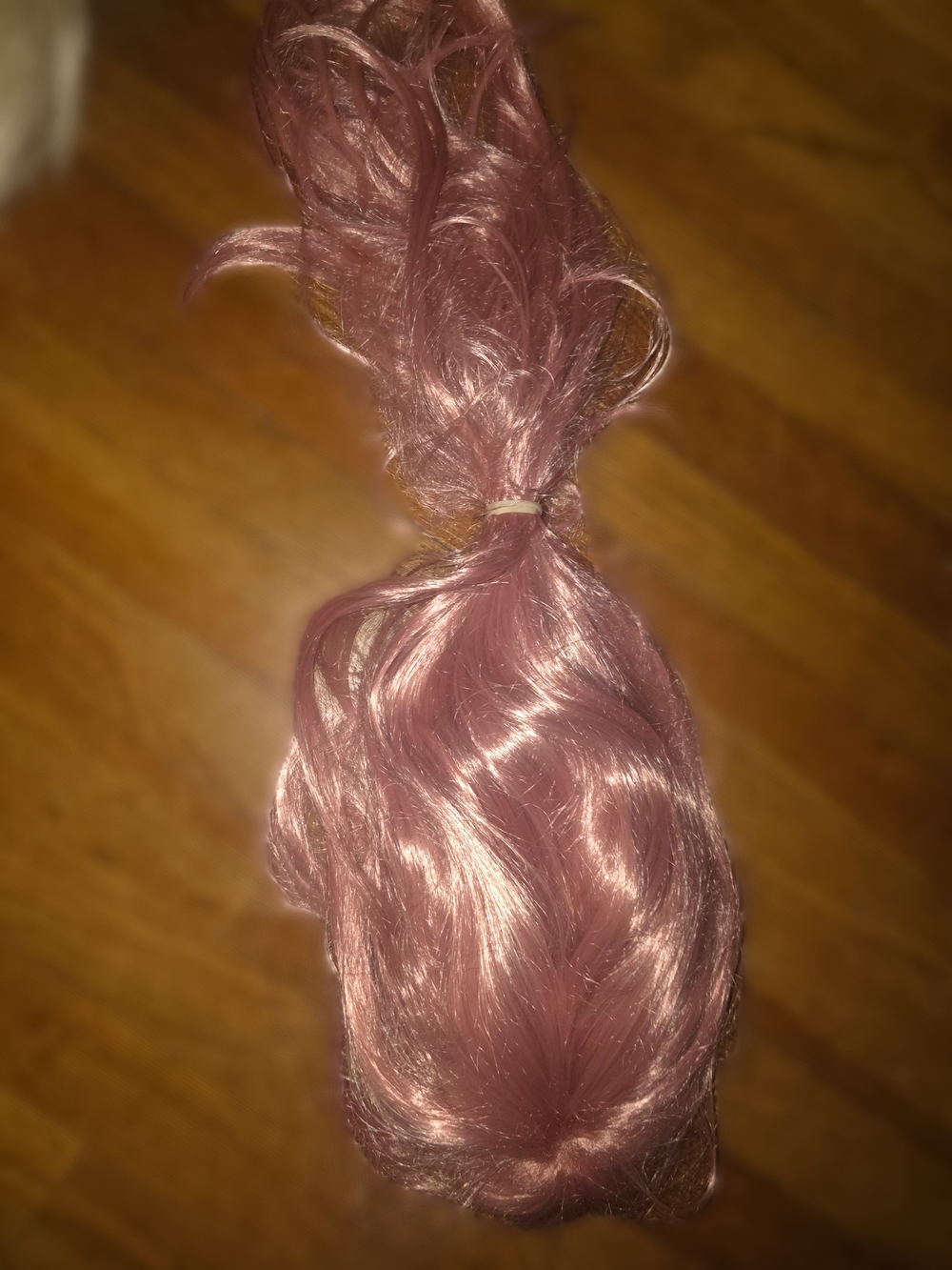 Synthetic Pink Cosplay Wig